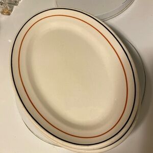 3 Oval Platters Wallace China Desert Ware 1947 nearly mint!